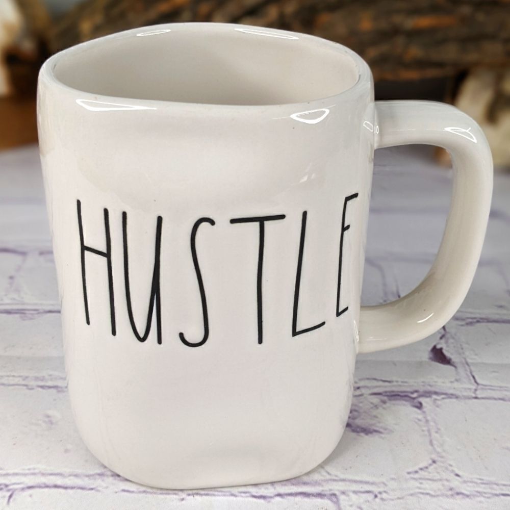 Rae Dunn HUSTLE Ceramic Mug